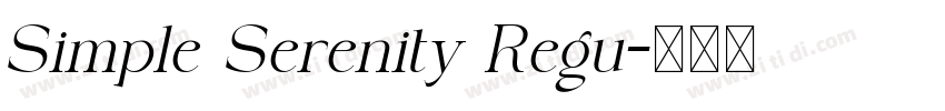 Simple Serenity Regu字体转换